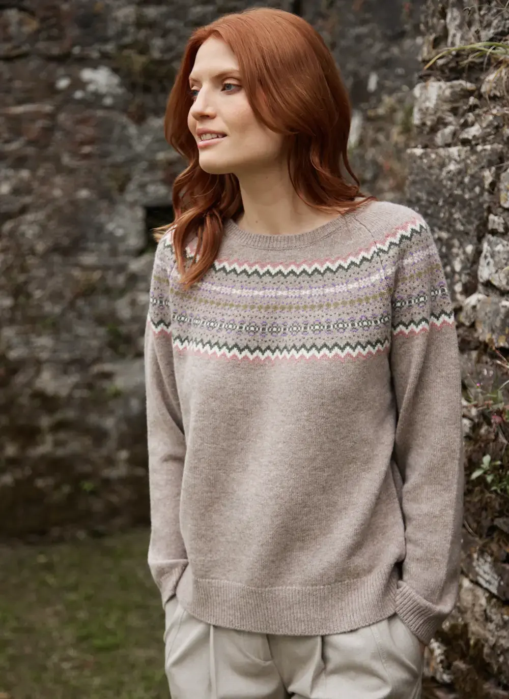 Holly Merino Fairisle Crew Neck Sweater